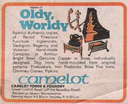Heritage - Camelot open fire newspaper clipping